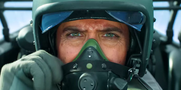 A Pilot in a Helmet in Fighter