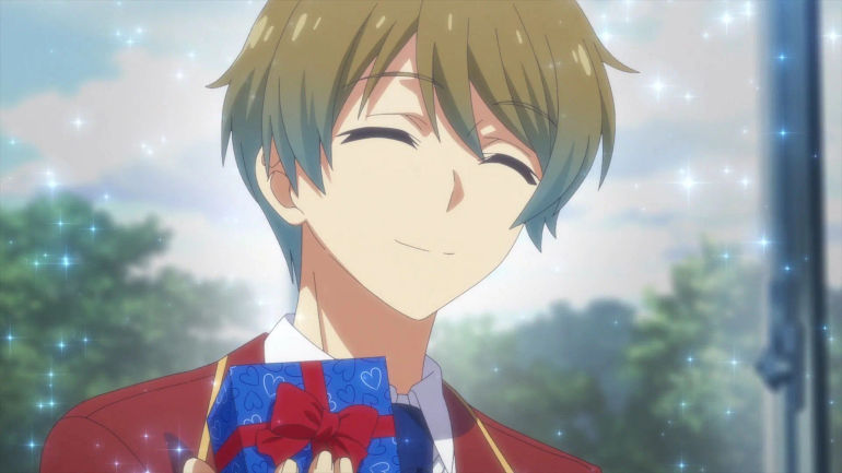 Hirata with his gifts, as seen in Classroom of the Elite Season 3 Episode 4 (Image via Lerche)