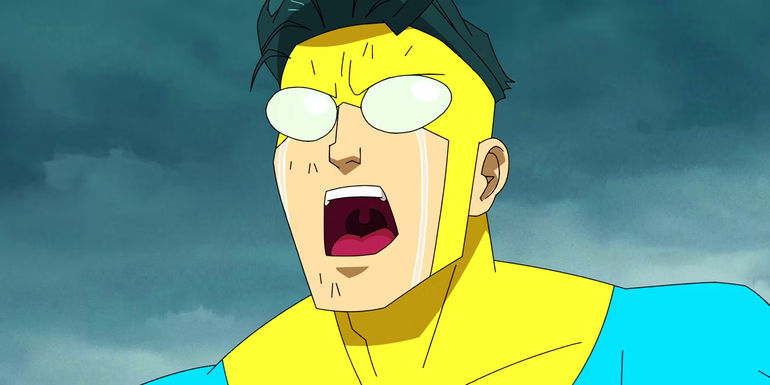 Mark Grayson (Steven Yeun) as Invincible in Invincible season 1 finale