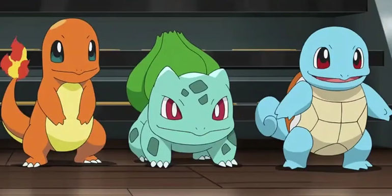 pokemon kanto region starters charmander bulbasaur squirtle