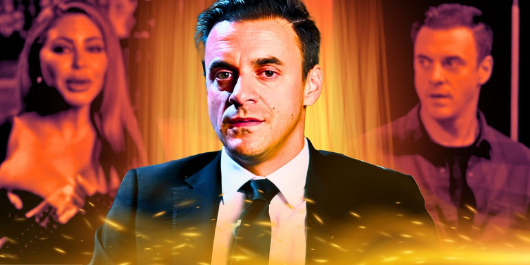 Monage of The Traitors US Season 2’s Dan Gheesling and Larsa Pippen looking serious