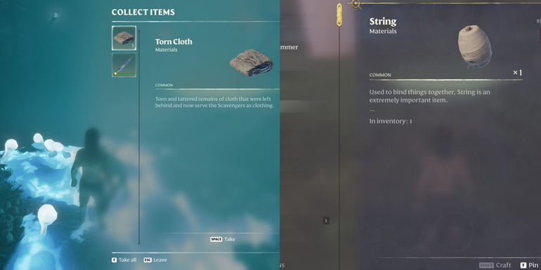 torn cloth and string enshrouded 