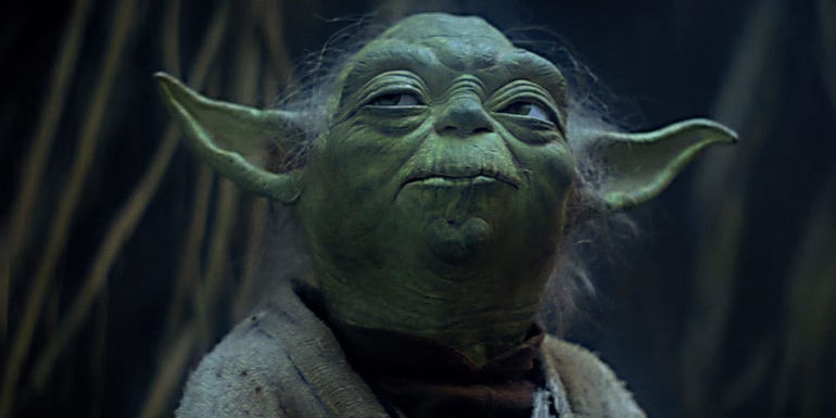 Yoda on Dagobah in The Empire Strikes Back.