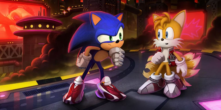 Sonic considers tails in the new Sonic Prime universe