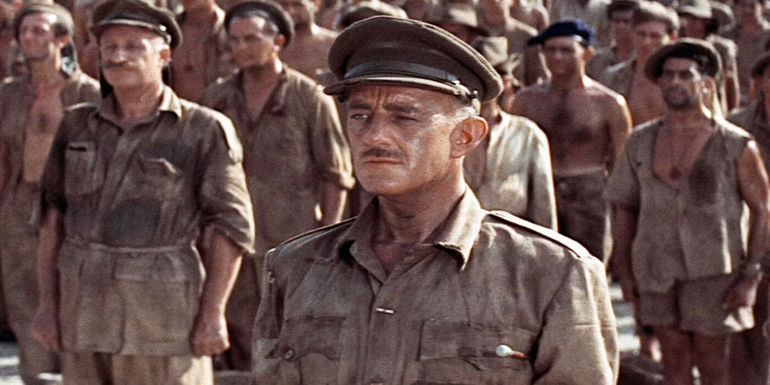 Alec Guinness in the bridge on the river kwai