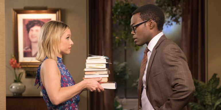 Chidi and Eleanor in the Good Place