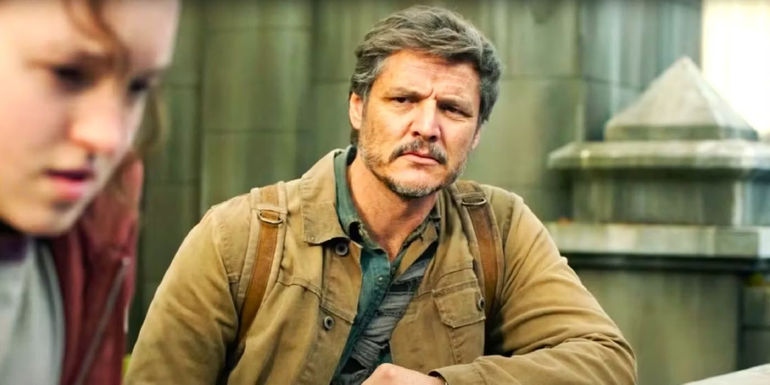 Pedro Pascal as Joel and Bella Ramsey as Ellie in The Last of Us TV series.