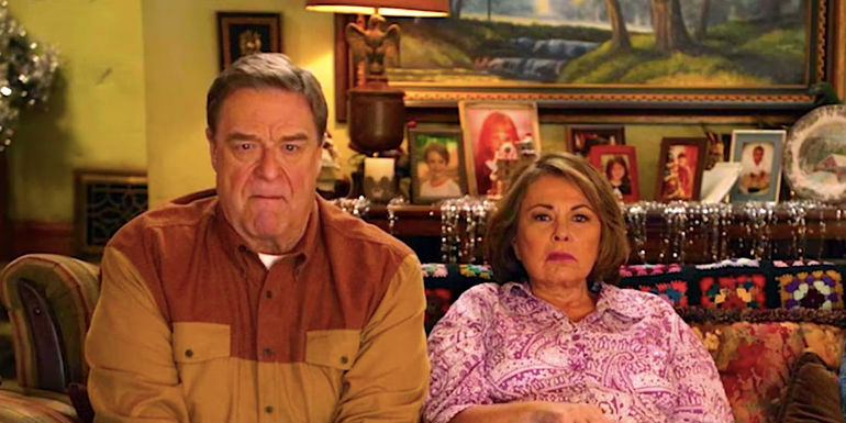 Roseanne and Dan in Roseanne season 10 promo