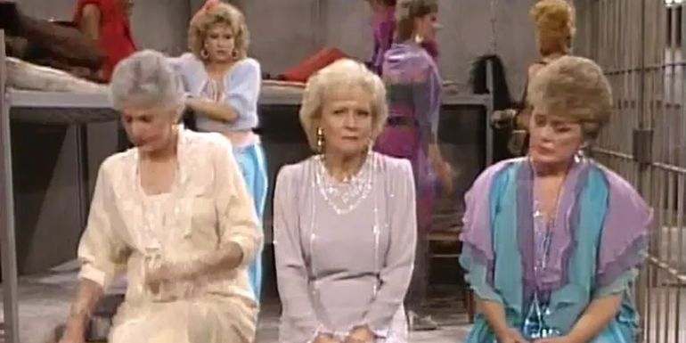 The ladies in jail in The Golden Girls