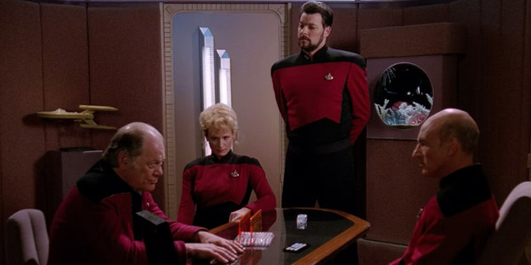 Star Trek TNG Best of Both Worlds Picard Riker Shelby Hanson