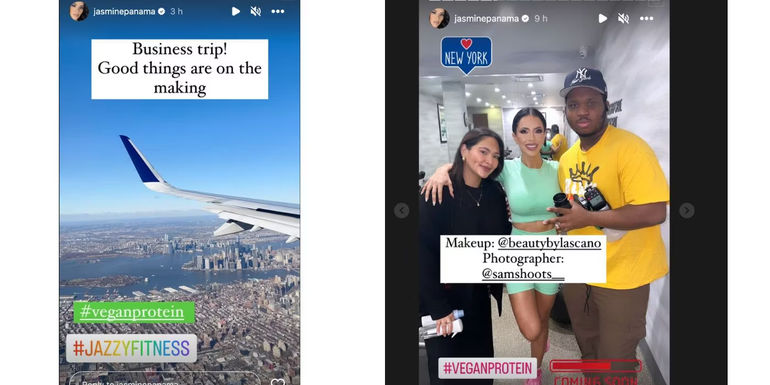 Jasmine In Instagram discussing new business