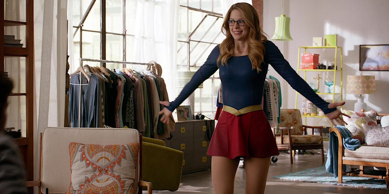 Melissa Benoist's Supergirl in her second suit
