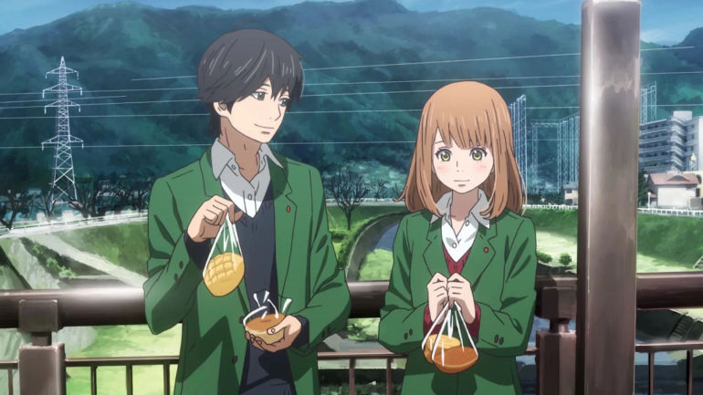 Kakeru and Naho as seen in Orange (Image via Telecom Animation Film)