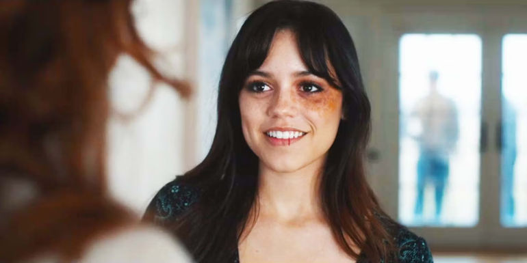 Lolita Davidovich as Donna and Jenna Ortega as Mabel in 2023's Finestkind