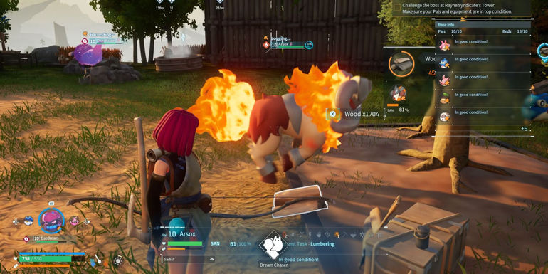 palworld arsox lumbering pal