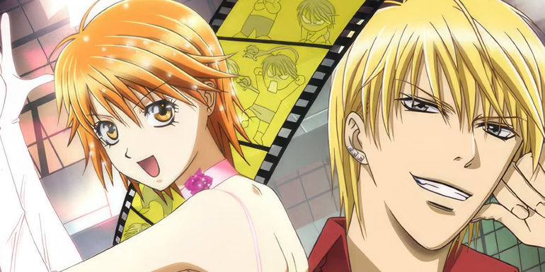 The main characters in Skip Beat pose