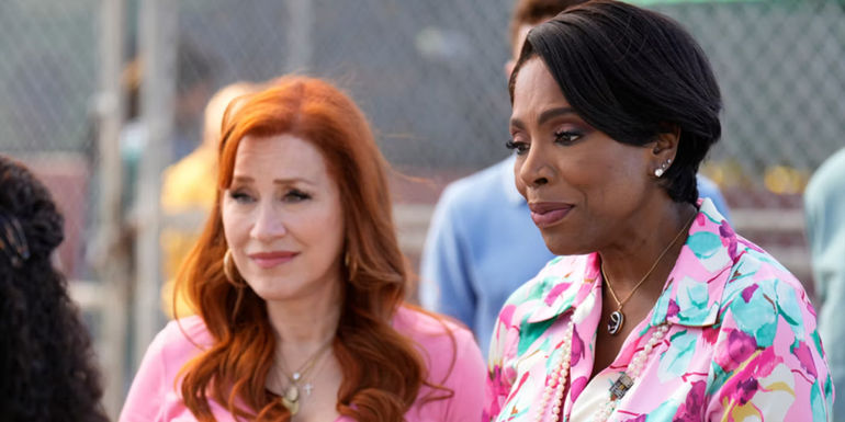 Abbott Elementary Melissa and Barbara giving Janine advice S2 E1