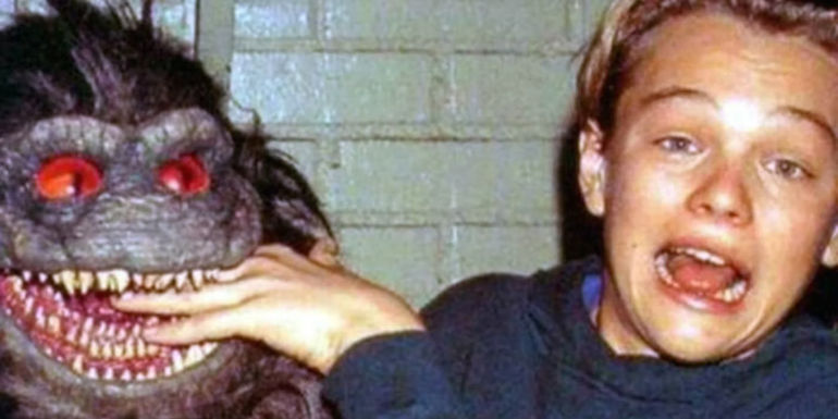 Leonardo DiCaprio gets bitten by a Critter in Critters 3