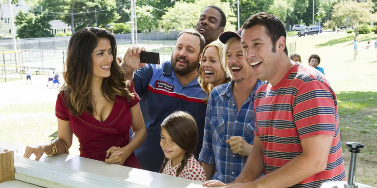 The cast of Grown Ups 2 take a picture