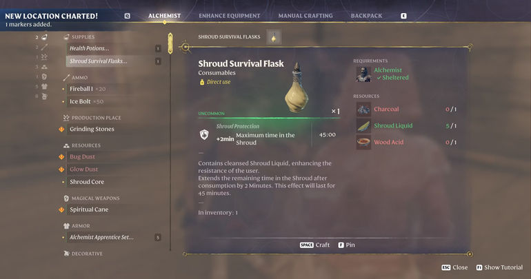 How to Use Shroud Liquid in Enshrouded