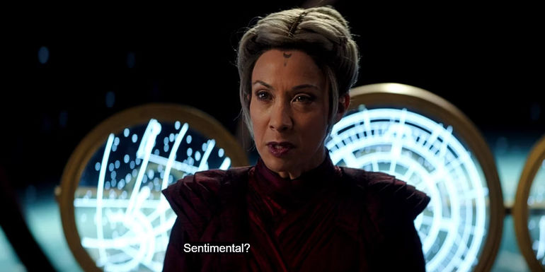 Morgan Elsbeth asks Baylan Skoll if he is being sentimental about the Jedi Order.