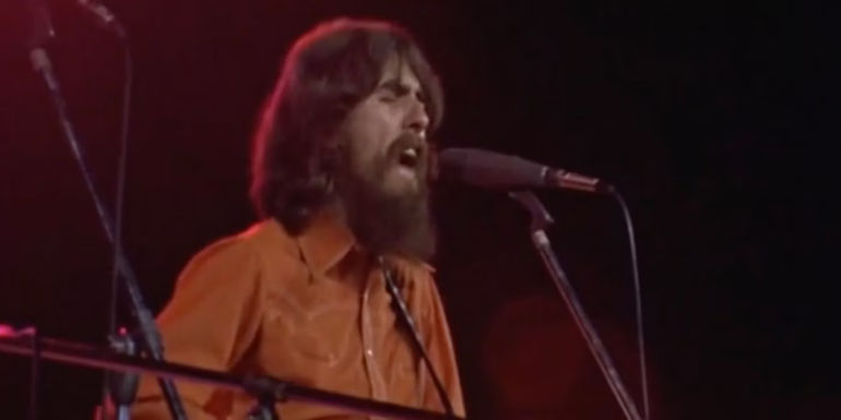 George Harrison performing at The Concert for Bangladesh 