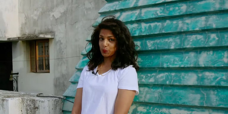 M.I.A. posing in documentary trailer