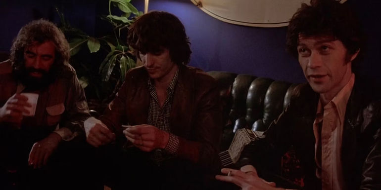 The Band sit down for an interview in The Last Waltz