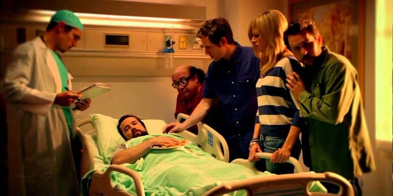 Fat Mac in a hospital bed in It's Always Sunny in Philadelphia