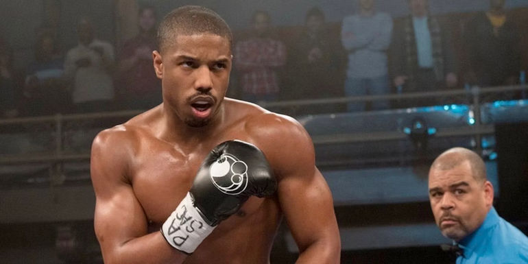 Michael B. Jordan in the ring in Creed