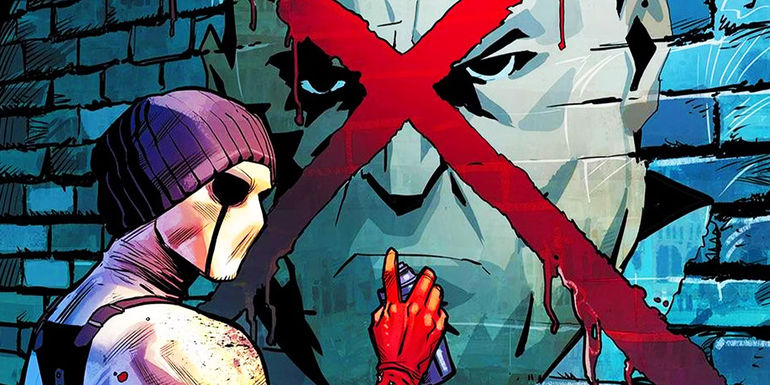 Muse painting a Kingpin mural in Marvel Comics