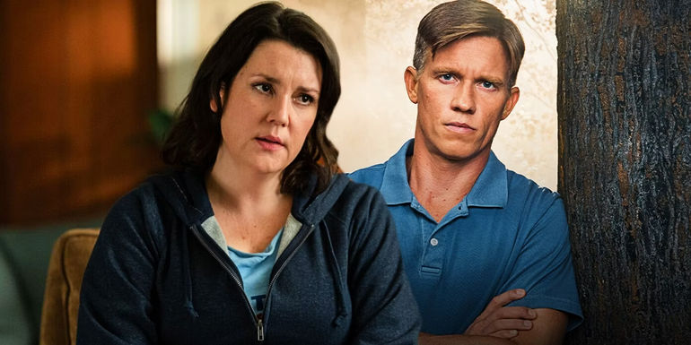 A composite image of adult Shauna and Jeff in Yellowjackets