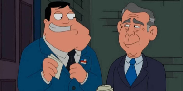 Stan meets George Bush in American Dad