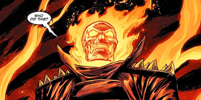 Ghost Rider asking Who Did This in Marvel Comics