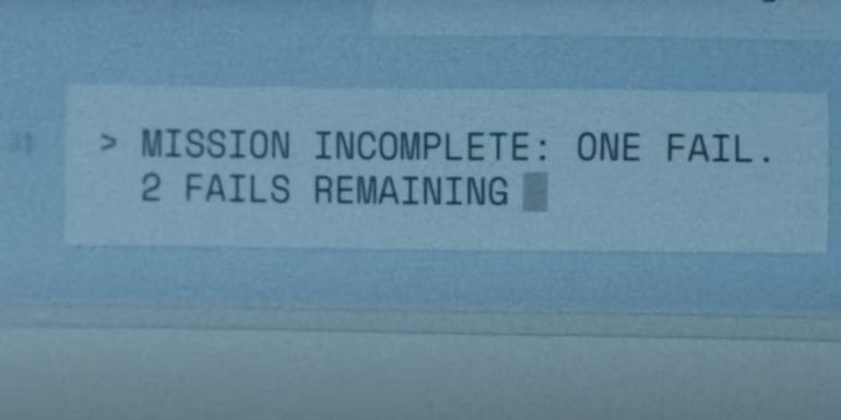 Mr. & Mrs. Smith _Hihi_ Mission Fail Warning Screen