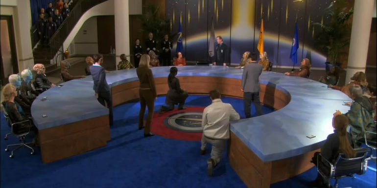 Early members of the Federation gather at a conference in Star Trek Enterprise 
