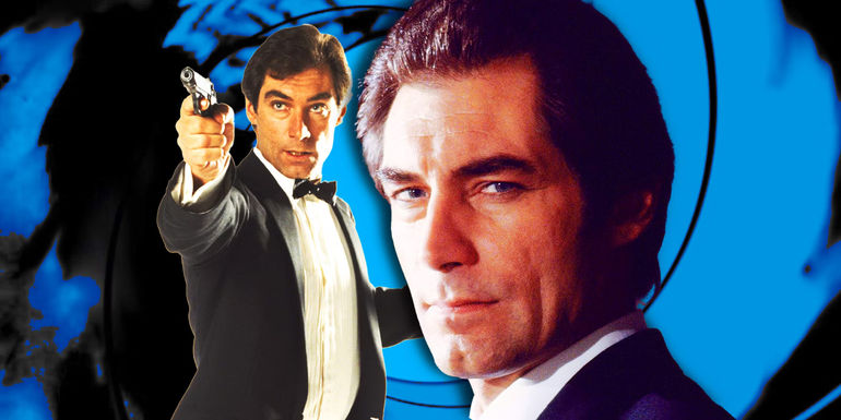 Timothy Dalton as James Bond.