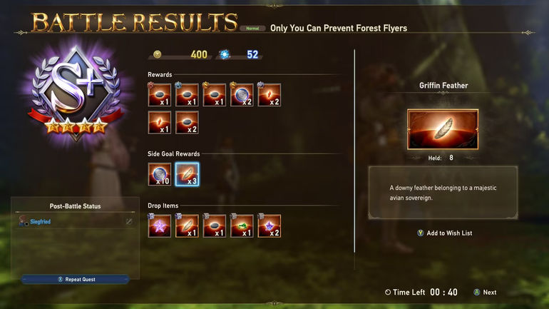 Getting Griffin Feathers in Granblue Fantasy Relink