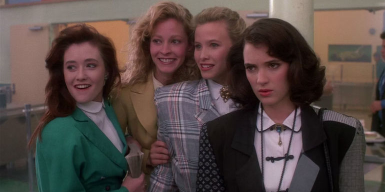 Shannen Doherty, Lisanne Falk, Kim Walker, and Winona Ryder in Heathers