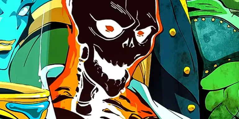 A close-up of Doctor Phosphorus from Creature Commandos promotional art