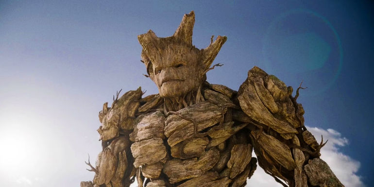 BIG Groot Standing Up In Guardians of the Galaxy 3 Post Credits Scene