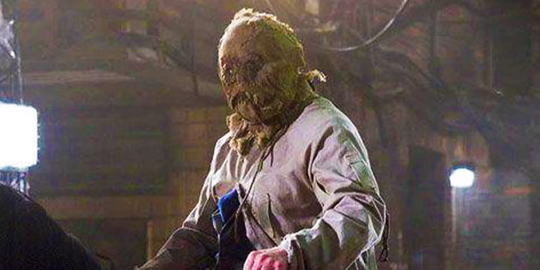 Cillian Murphy's Scarecrow on a horse in Batman Begins