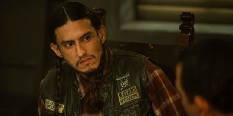 Coco (Richard Cabral) giving someone a side eye in Mayans M.C.