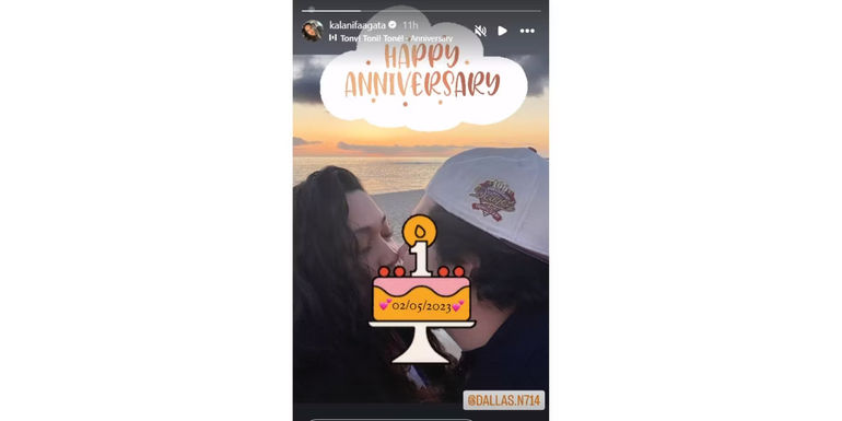Dallas and Kalani From 90 Day fiance on Instagram for anniversay