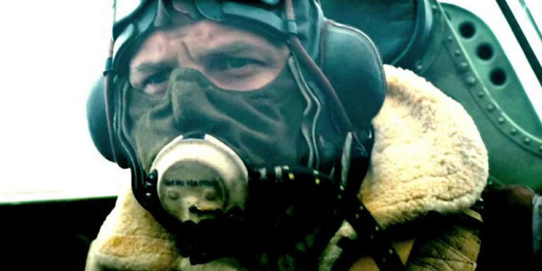 Farrier is piloting a Spitfire in Dunkirk