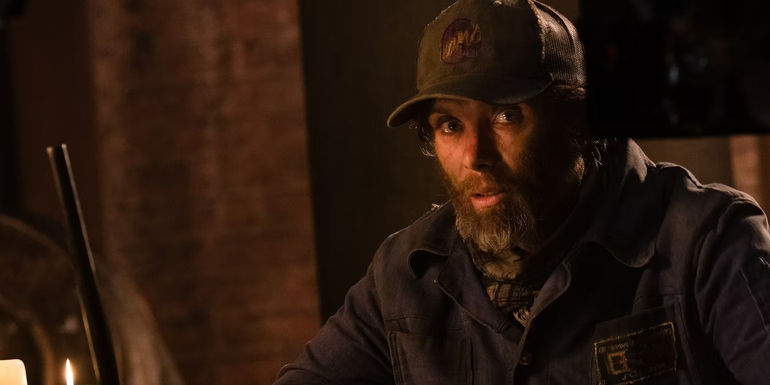 Cillian Murphy as Emmett in a scene from A Quiet Place Part II.