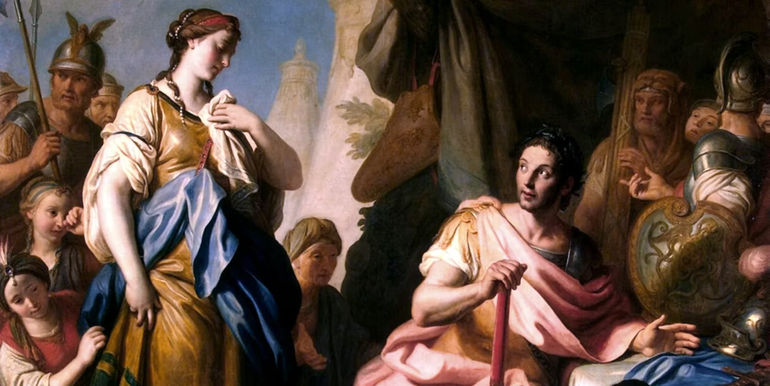 Alexander The Greate and Roxane by Rotari (1756) cropped