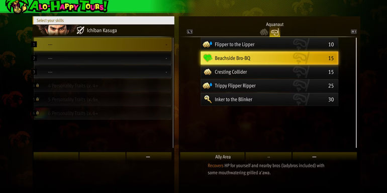 Assigning Job skills in Like a Dragon Infinite Wealth