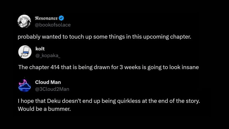 Fans reacting to the manga's sudden break (Image via Sportskeeda/X)