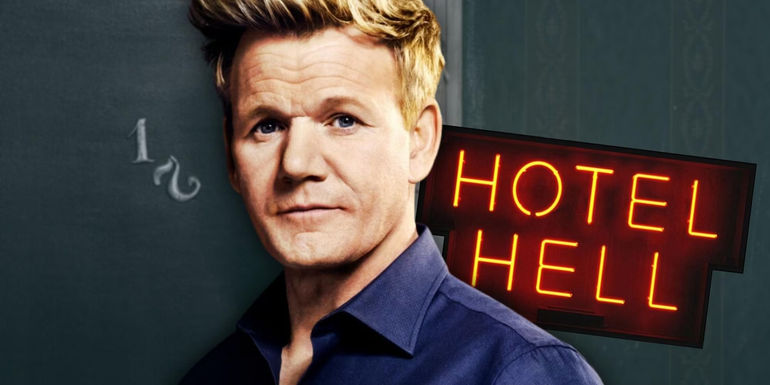 gordon ramsay hotel hell montage with neon sign